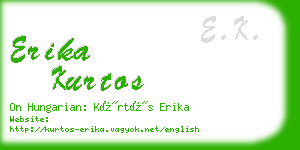 erika kurtos business card